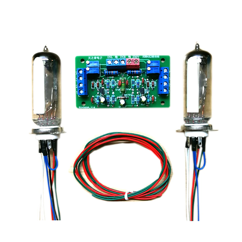 Imagem -06 - Amplificador de Potência Tubo Fluorescente Cat Eye Driver Board 6e2 Dual Faça Você Mesmo Volume Indicador de Nível Preamp