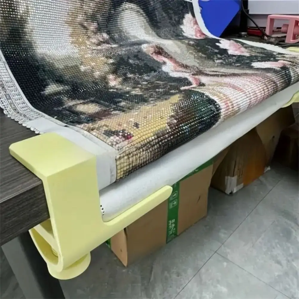 أدوات تنظيم الماس اللوحة قماش الجدول المشبك إبقاء القماش في تحقق DIY الحرف الماس اللوحة التمرير حامل L-شكل