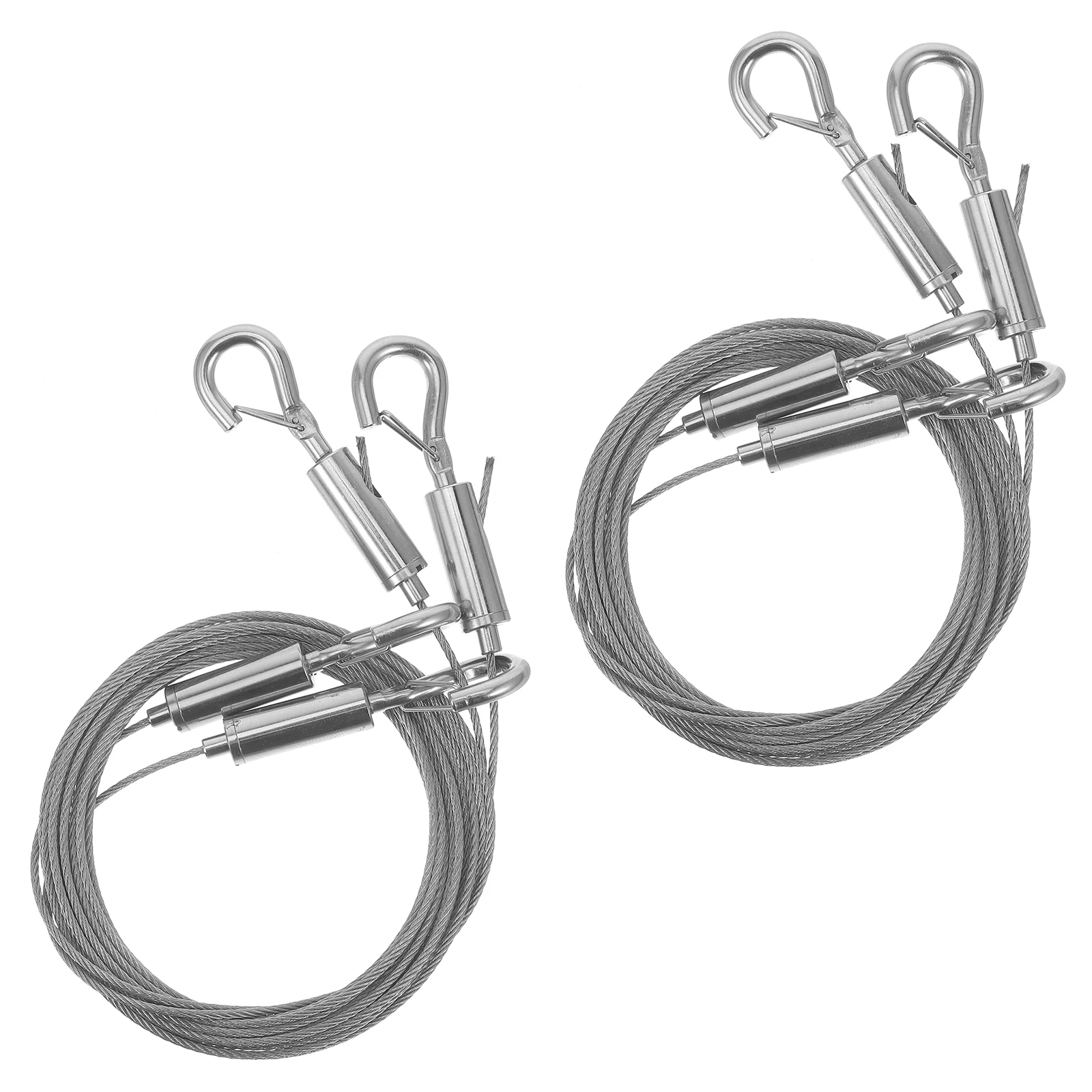 

2pcs Picture Hanging Rope Adjustable 2m Steel Wire Hangers Durable Stainless Cable for Frames Wall Decor Signs Displays Hardware
