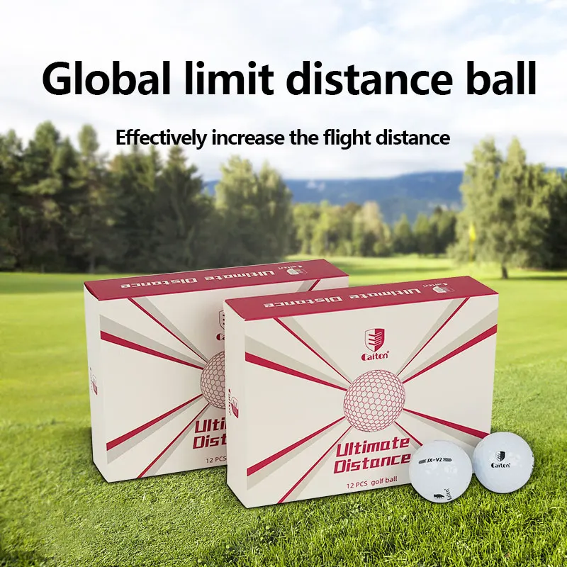 Caden Golf Extreme Distance Double-layer Ball, Aerodynamic Design High Core Soft Feel, Increase Flight Distance 40 Yards +