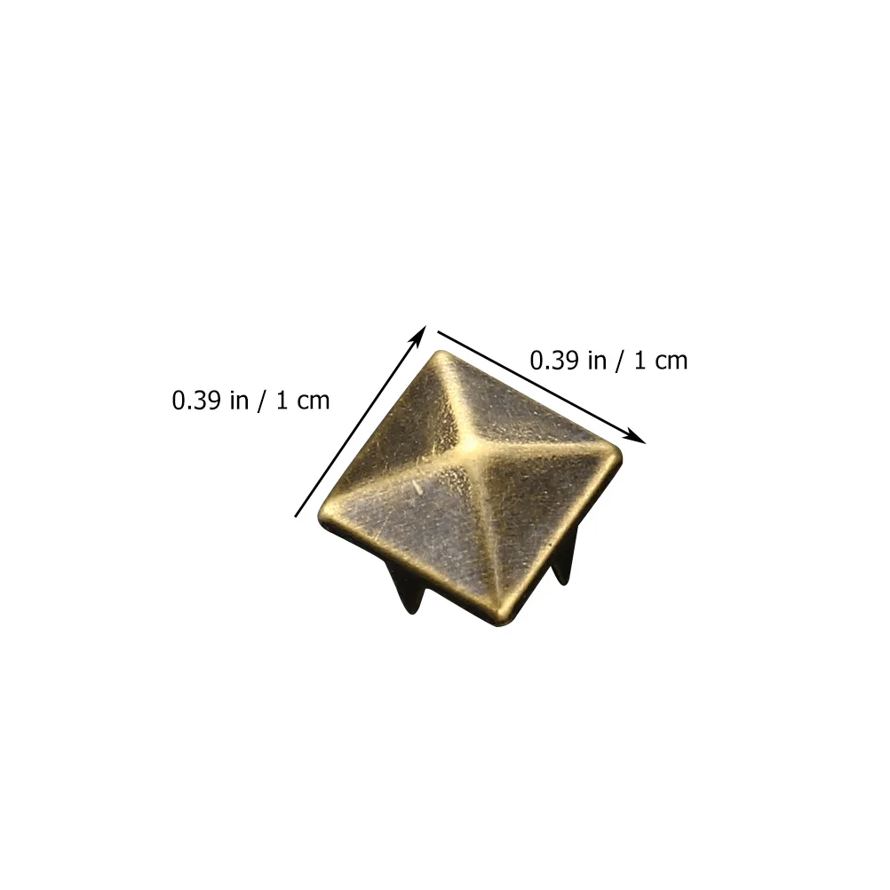

400 Pcs Metal Rivets Clothing Decoration Durable Square Alloy DIY Accessories for Shoes Bags Sewing Supplies H
