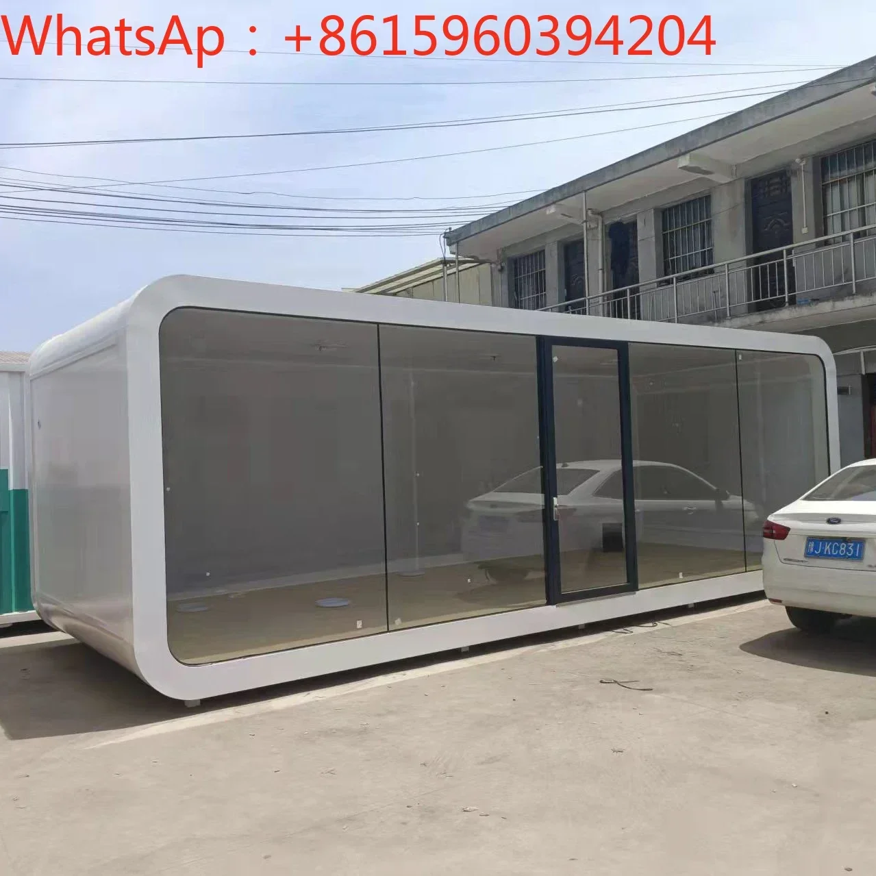 Customized space capsule activity room boarding hotel star apple warehouse glass container outdoor booth