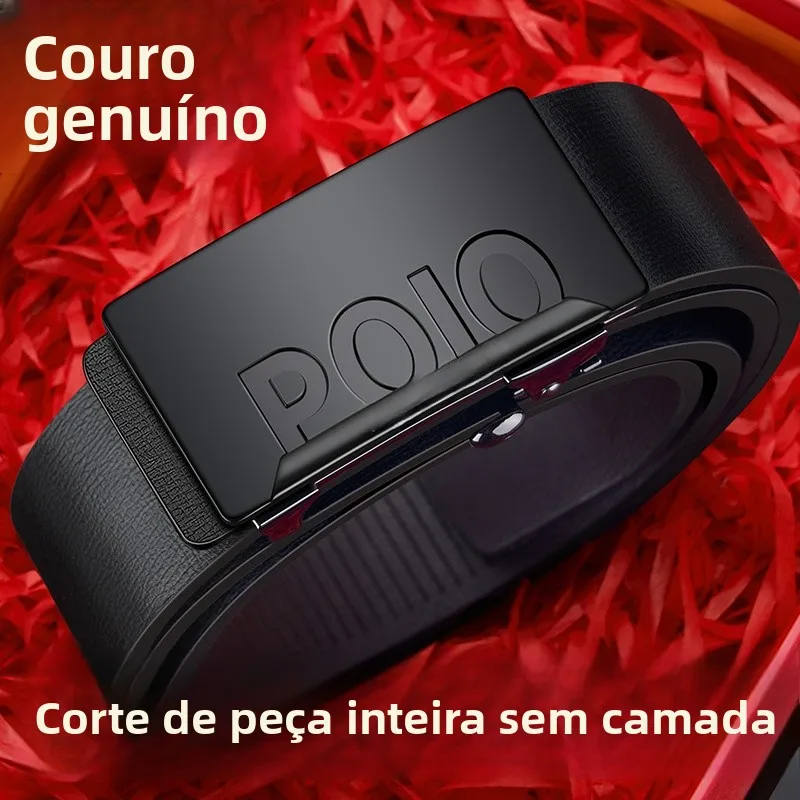 ポールベルト-メンズ-ピュアカーフスキン-オートマチックバックル-ユース-ビジネス-ハイエンド-高級パンツベルト-夫用-カジュアル-レザーウエストベルト