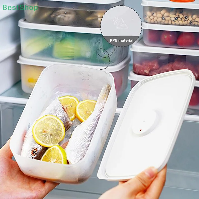 صناديق تخزين المواد الغذائية للثلاجة، أدوات تخزين المطبخ الأساسية للحفاظ على الطعام الطازج #2