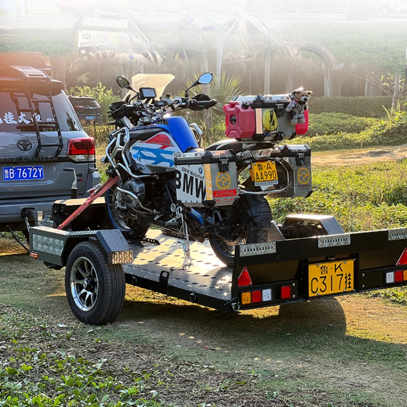 Electric hydraulic lift motorcycle trailer motorcycle trailer single trailer double trailer camping trailer motorcycle trailer