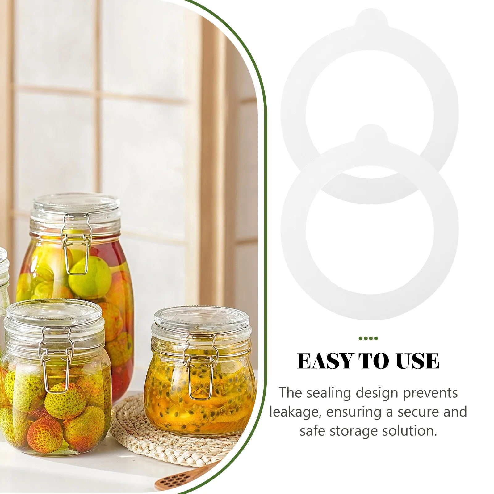 

8 pcs Silicone Gasket For Mason Jars Replacement Strong Sealing Ring For Glass Canning Jars Food Storage Kitchen Bar Accessories