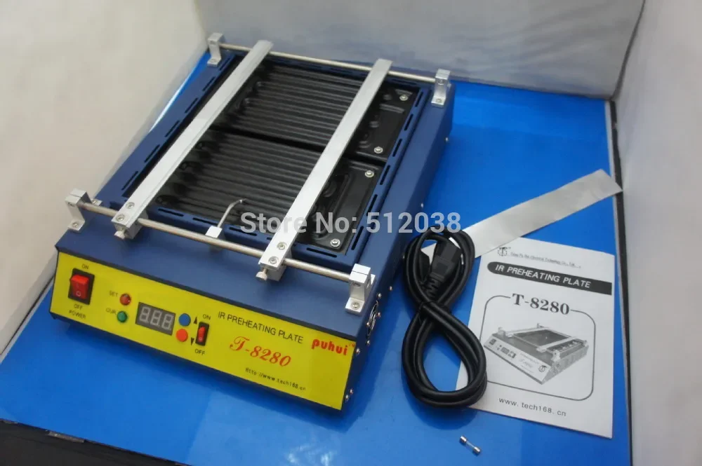 1500W IR PREHEATING OVEN PLATE   T-8280 PREHEATING STATION FOR PCB SMD BGA NEW