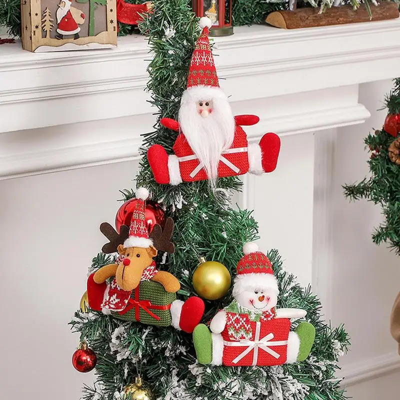 Merry Christmas Santa Claus Ornaments Xmas Tree Hanging Toys Christmas Tree Snowman Decoration Navidad 2023 New Year 2024