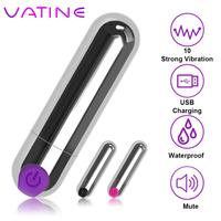 Vibrating Egg Strong Vibration G-spot Massager USB Rechargeable Sex Toys for Women Mini Bullet Vibrator Waterproof 10 Speed