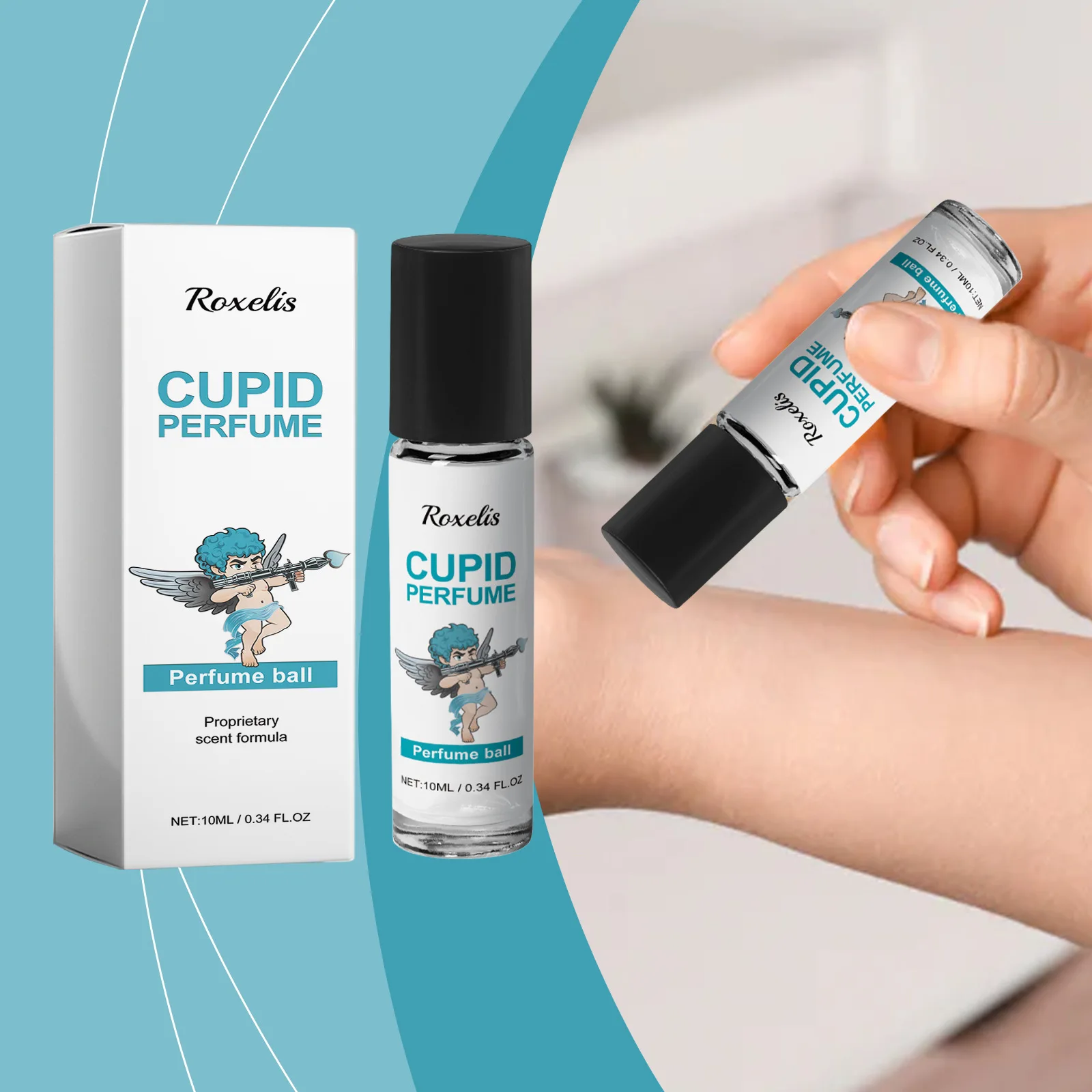 Cupid parfum minyak feromon infusi kencan menggoda seksi parfum Cologne portabel elegan tahan lama menawan