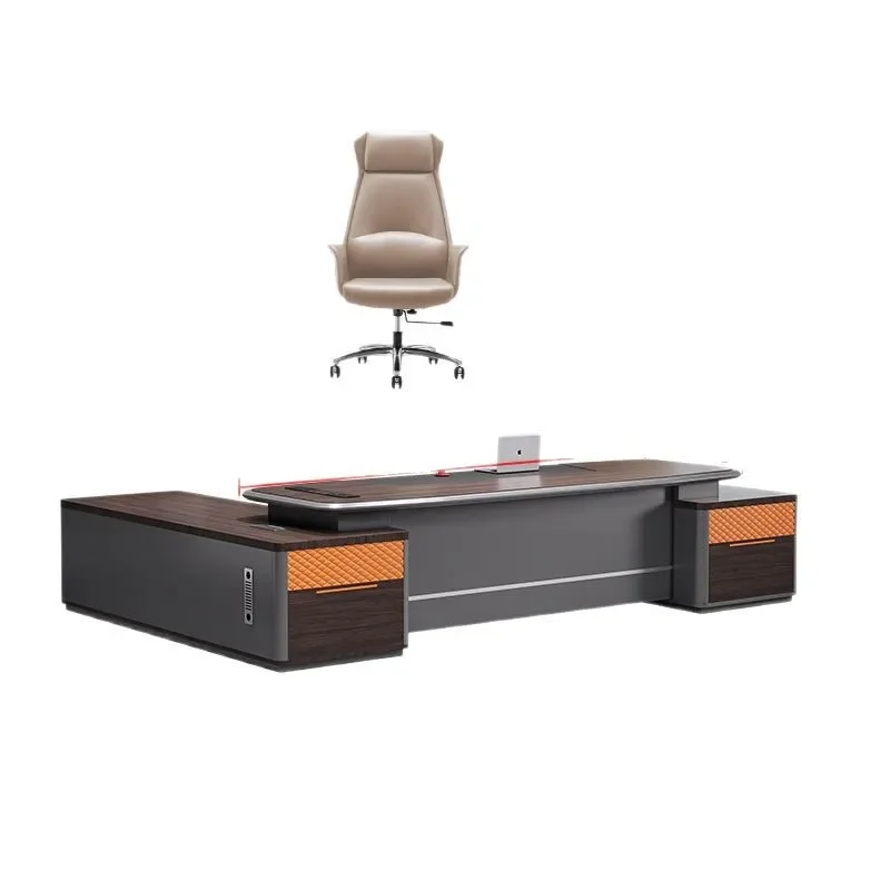 Simple Modern Chairperson President's Table Painting Large Class Desk Office Table and Chair Combination 55