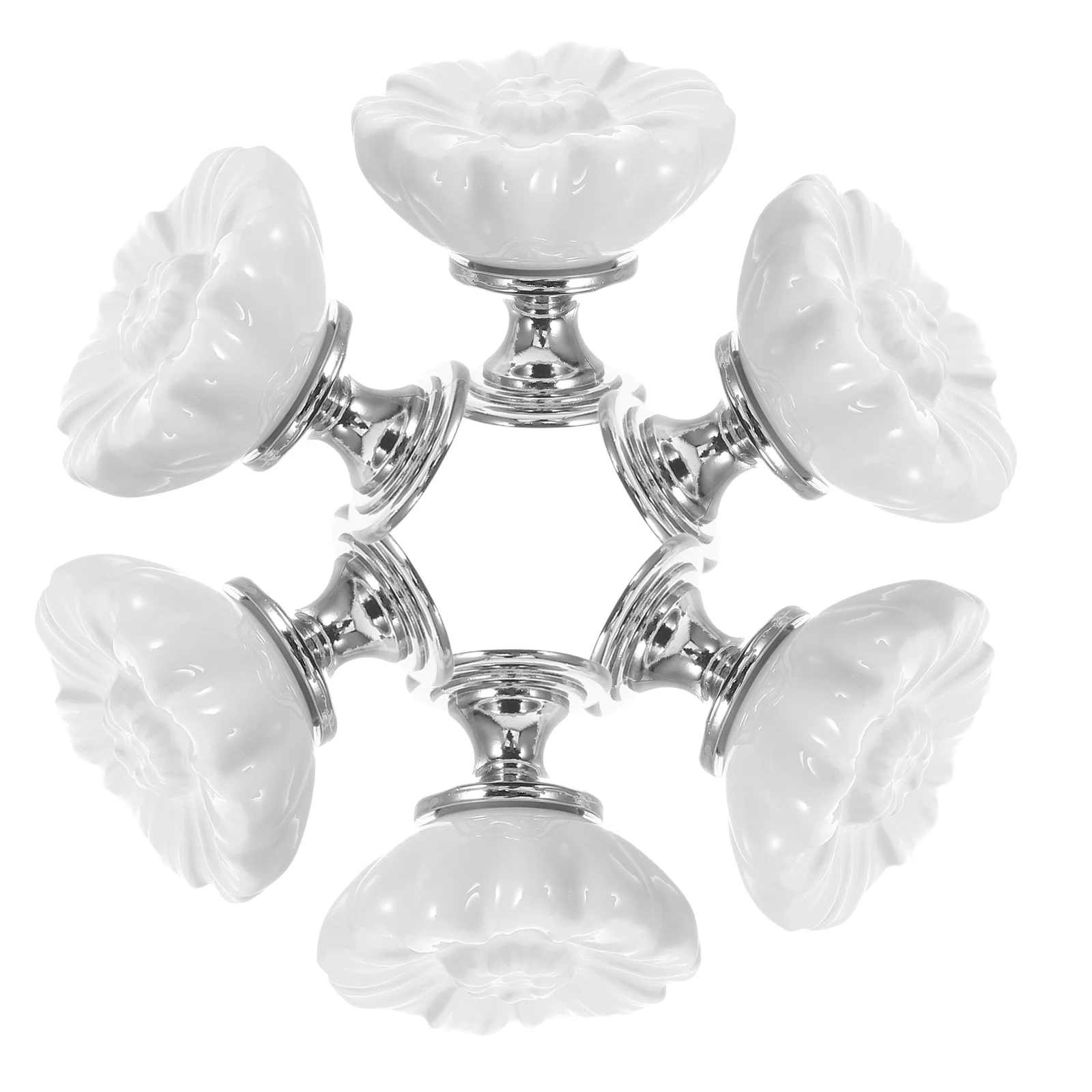 

6 Pcs Retro Ceramic Handles Decorative Knobs for Dresser Drawer Pulls Ceramics Closet Door