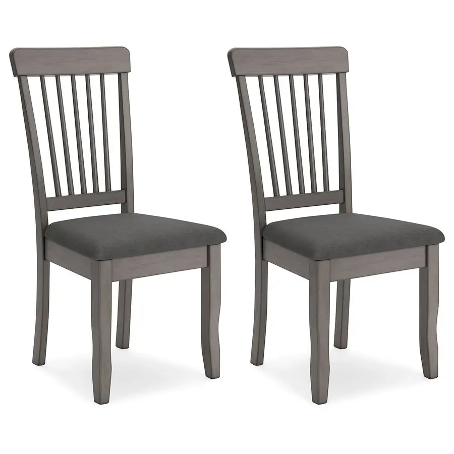 

Повседневный стул Shullden для столовой со спинкой из шпинделя, 2-й шт., серый