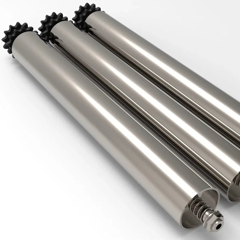 Hot-selling galvanized steel stainless steel double sprocket conveyor, drum products essential material handling equipment part