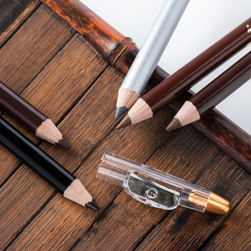 Portable 5 Colors Eyebrow Eyeliner Pencil Long-lasting Waterproof Eye Makeup Brown/Black with Sharpener Lid Beauty Tools