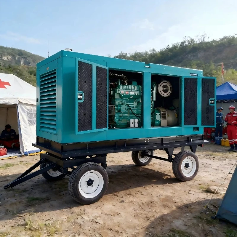 Customized 200kw Trailer Type Diesel Generator For Outdoor Construction Project