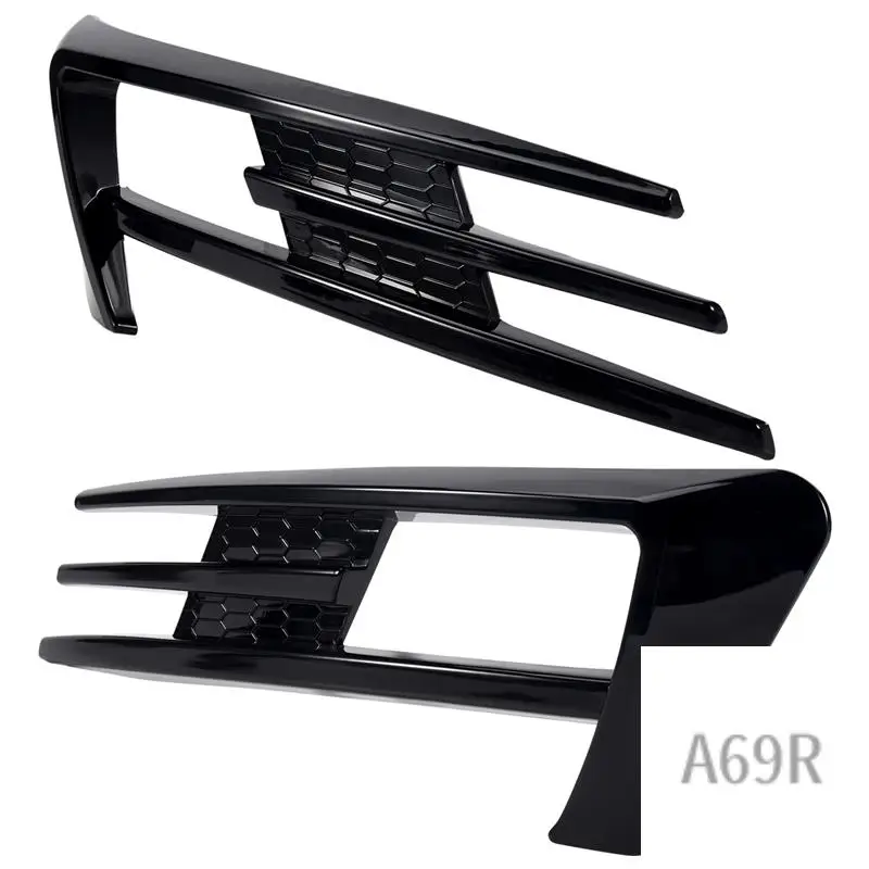 

A69R-For Golf 7 MK7 2014 2015 2016 2017 Front Bumper Fog Light Grilles Fog Lamp Eyebrow Cover Trim