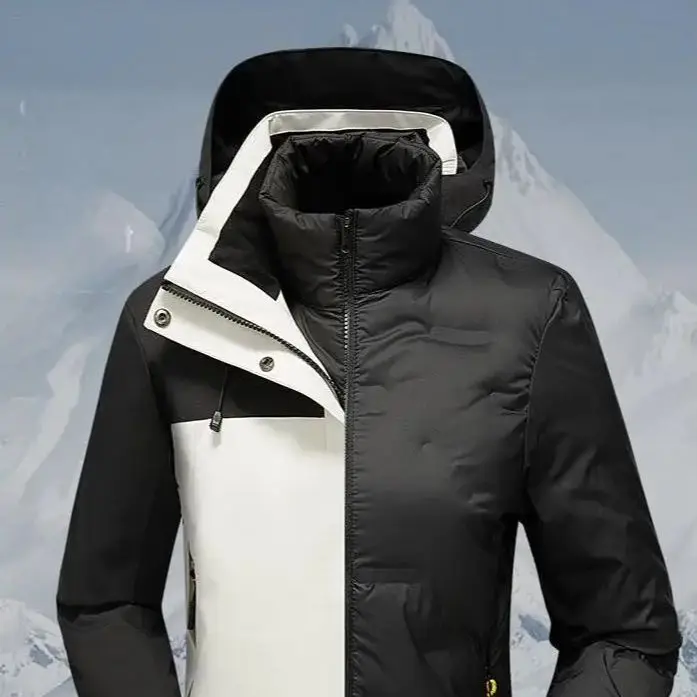 سترة نسائية مقاومة للرياح مقاومة للماء 2025 ملابس خارجية شتوية جديدة واقية عصرية متعددة الاستخدامات للتنقل معطف 2 في 1