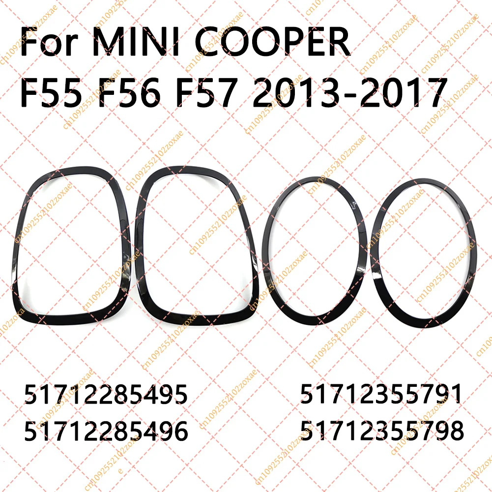 YF 2pcs Headlight Trim Ring For MINI F55 F56 F57 2013-2017 Front Rear Lamp Frame 51712355791 51712355798