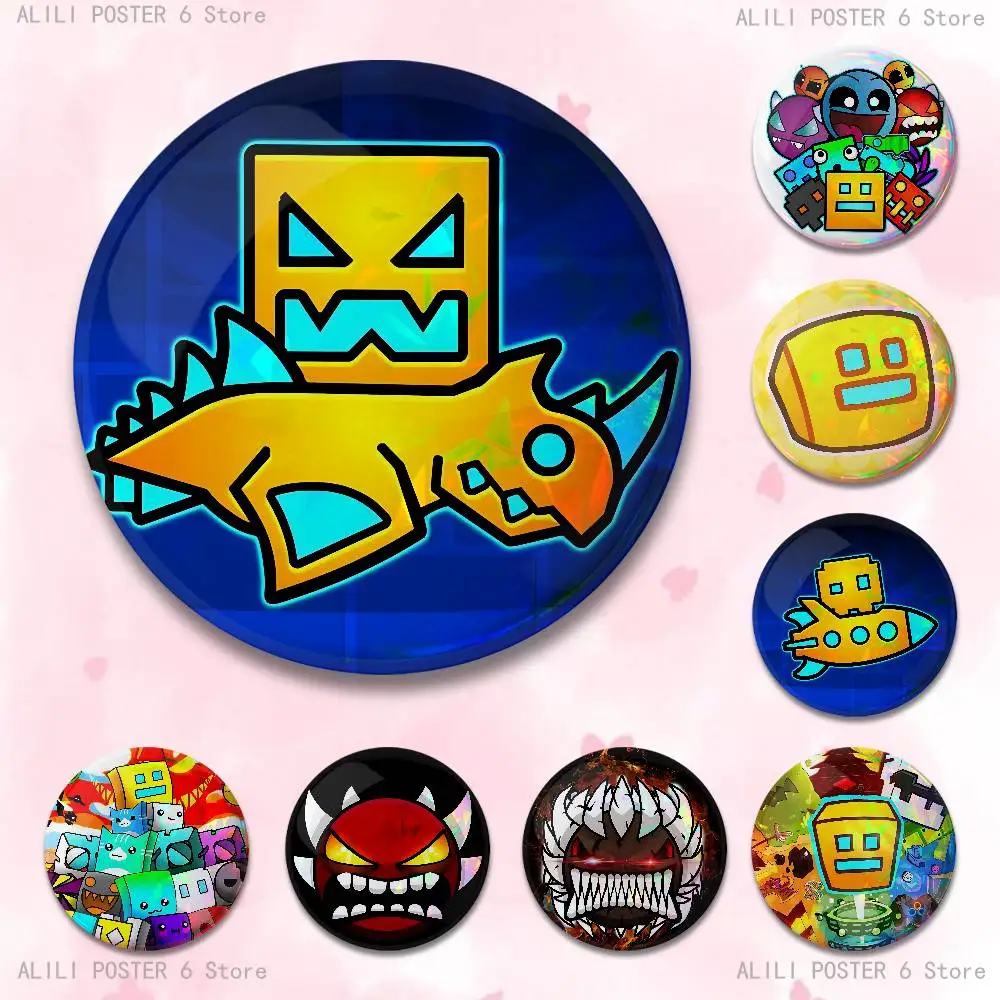G-Geometry D-Dash Benutzerdefinierte Abzeichen 75mm 44mm 25mm Brosche Rucksack Hut Emaille Pins Zubehör Spielzeug Geschenke