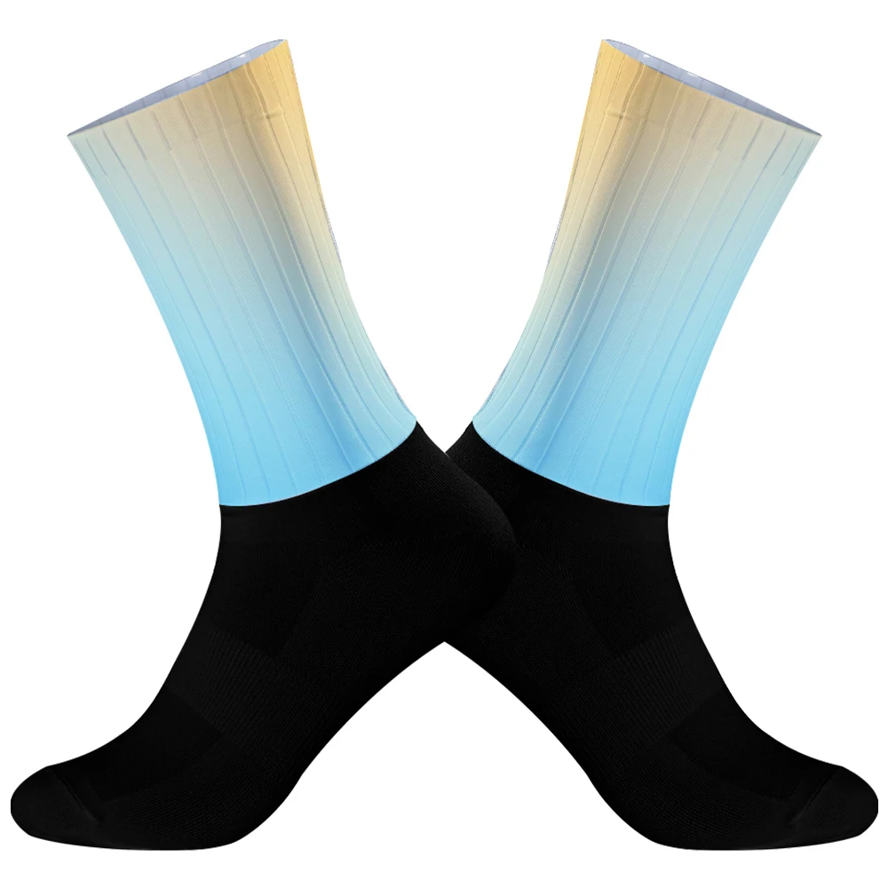 

Новинка 2025 года, впитывающие пот, быстросохнущие, дышащие, высокоэластичные, нескользящие, профессиональные велосипедные носки с защитой лодыжки