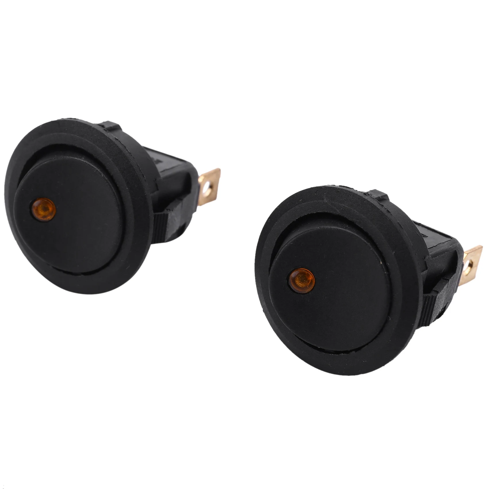 8 Stuks Led Dot Light 12V Auto Auto Boot Rond Rocker Aan/Uit Schakelaar Spst Schakelaar