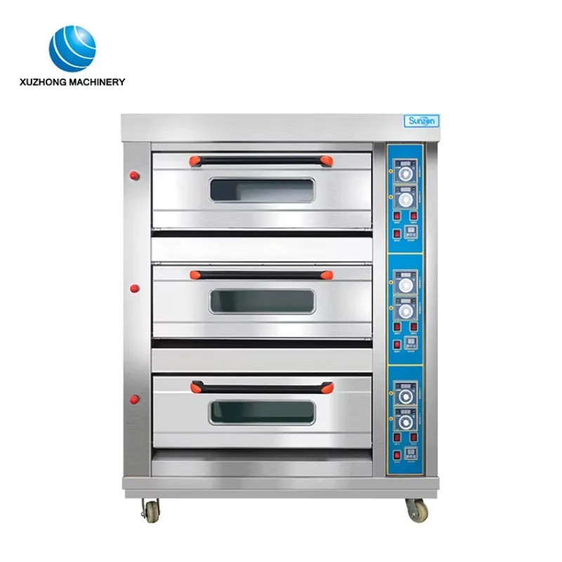 

XMSJ Commercial Bakery Baking Oven 3 Deck 6 Trays Gas Oven for Bakery Bread Pizza Bake Gas Oven Bakery Baking Equipment Prices