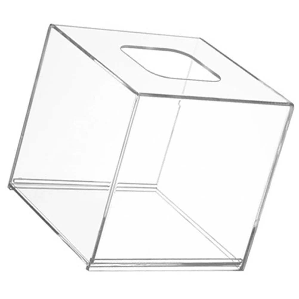 

Clear Tissue Box Dispenser Rectangular Napkin Holder For Home Hotel Office Desktop Living Room Paper Towel Container Facial