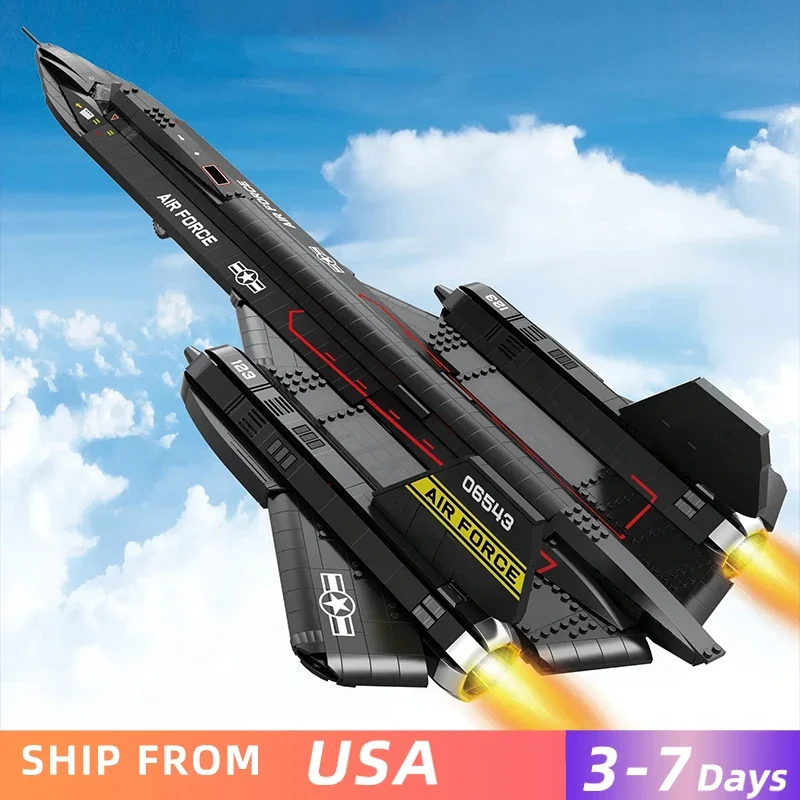 

1733PCS SR-71 Blackbird Fighter Building Blocks Military Aircraft Model Bricks Set Adult Collection Display Kids DIY Toys Gifts