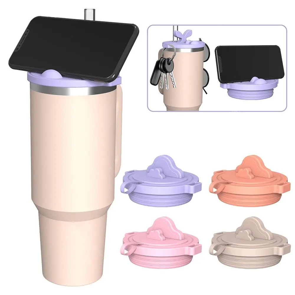 Durable Silicone Bottle Cover Purple Pink Khaki Orange 40oz Silicone Lids Soft Leakproof Cup Accessories