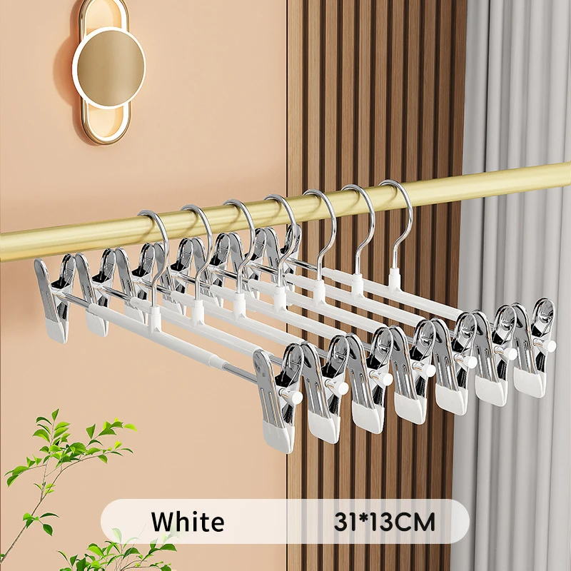 5 قطعة شماعات السراويل مع مقاطع قابل للتعديل تنورة الشماعات للنساء عدم الانزلاق بنطلون شماعات للجينز شماعات الملابس للسراويل #4