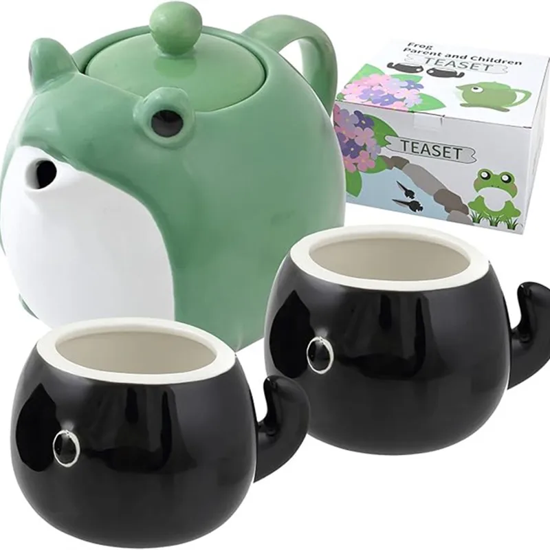 

Керамические мультяшные лягушки и головоломки, чайники, наборы чашек