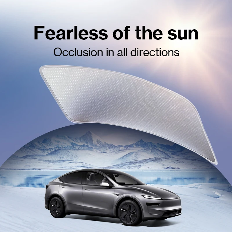 ل تسلا نموذج Y العرعر 2025 التمرير فتحة سقف ظلة قابل للسحب الشمس قناع سقف زجاجي الشمس الظل كوة الملحقات الداخلية #4