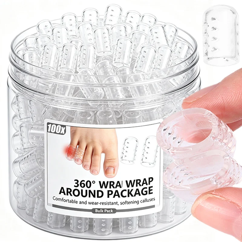 Soft Transparent Silicone Gel Toe Caps High Elasticity Little Toe Protector Tube Anti Blister Anti Friction Foot Care Covers