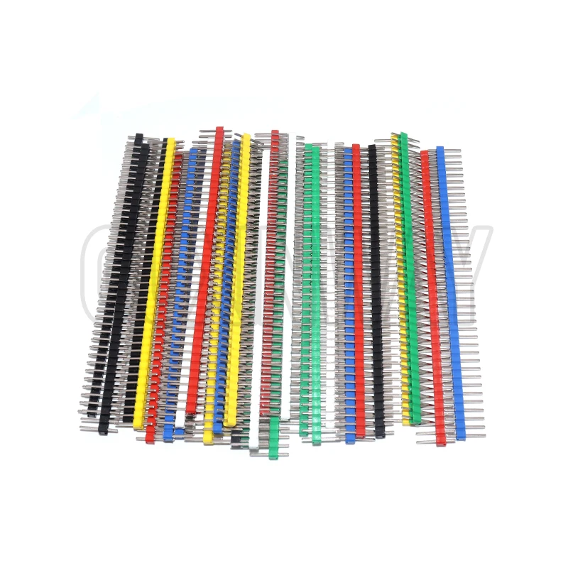 30PCS 40 Pin Breakable Pin Header 2.54mm Single Row Male Header Connector Kit PCB Pin Strip For Arduino
