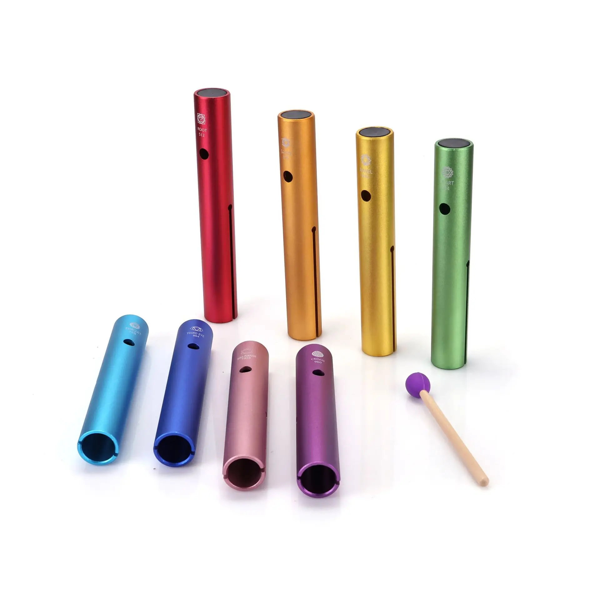 

Colorful Bells Metal Wah-Wah Tube Sound Healing Wind Chimes Professional Chakra Meditation Percussion Instrument for Relaxation