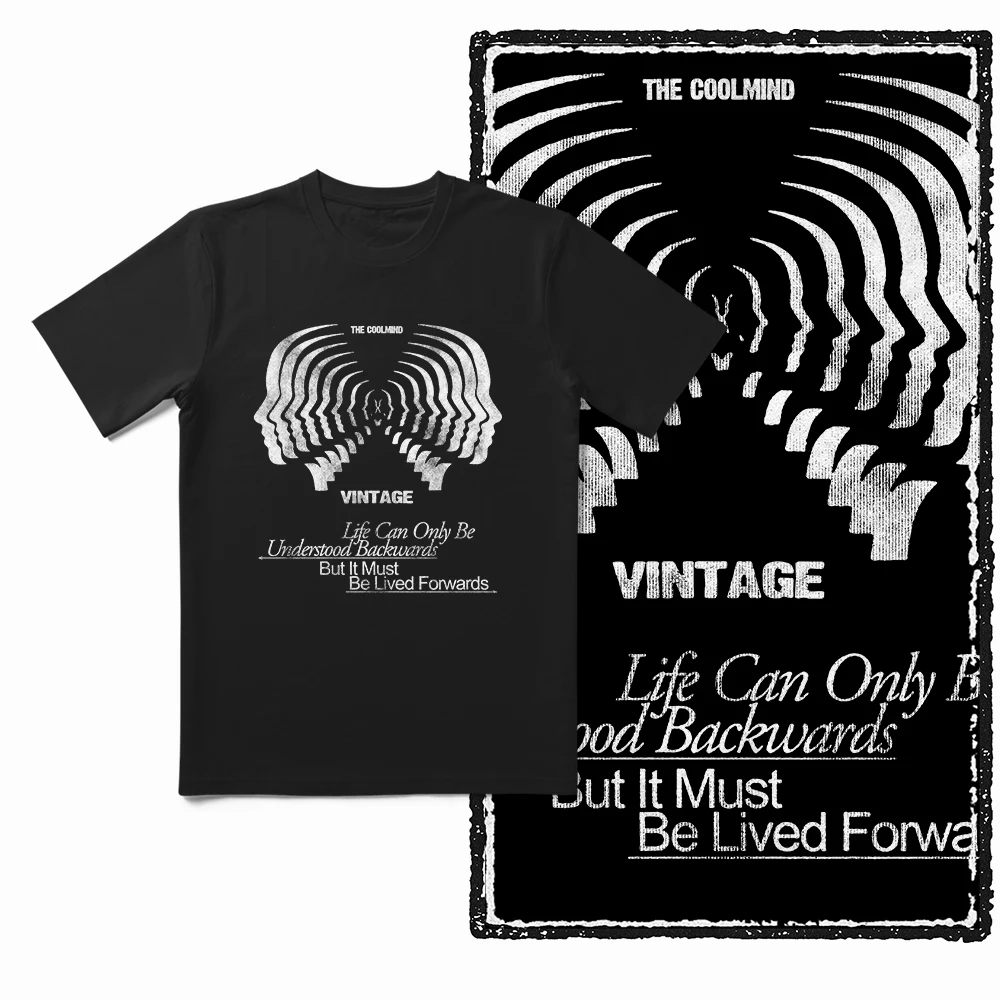 Coolmind ZG036 Cotton Retro Street Exclusive Cool Graphic Unisex T Shirt Big Size Men Tshirts Cotton Tee Shirt For Men