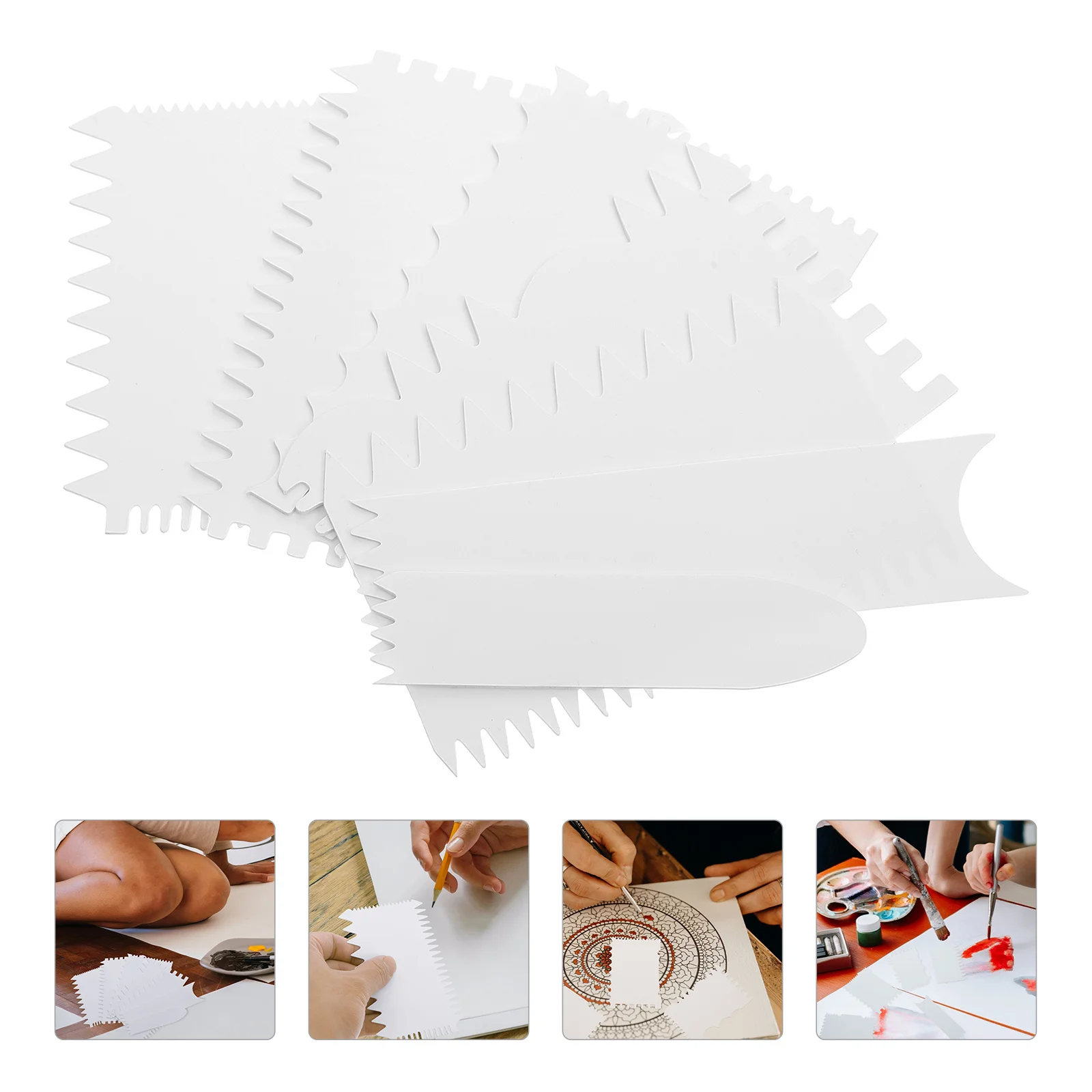 

7 Pcs Painting Scraper Kid DIY Graffiti Scrapers Acrylic Tool Drawing Tools Kids Crafts White for Pigment Child