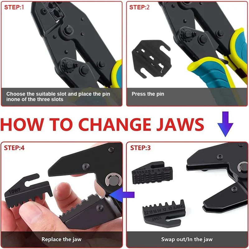 

Crimping Pliers Clamp Tools Cap/Coaxial Cable Terminals Kit 9Inch 40J Multi Functional Carbon Steel Hand Tool Easy Install