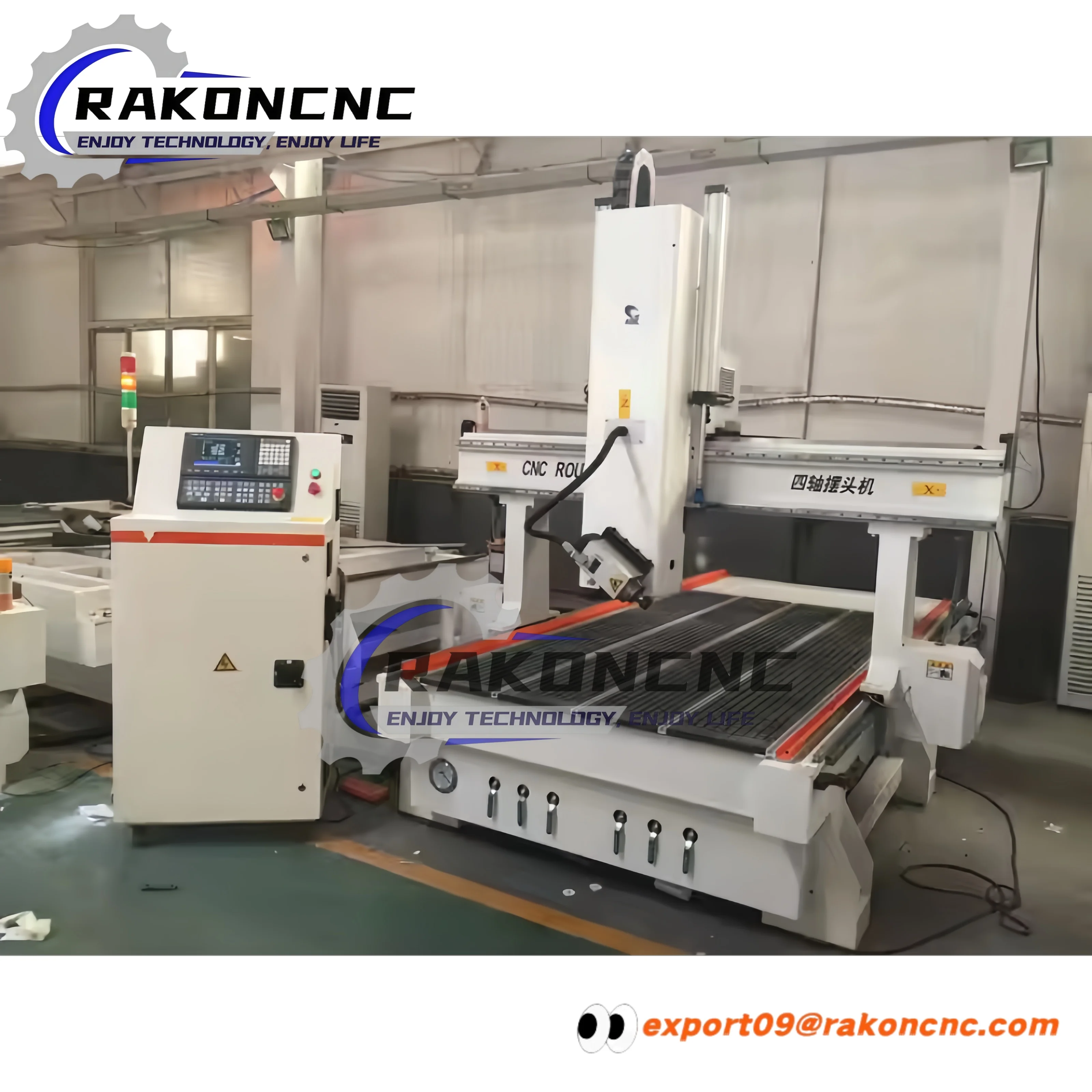 Fresadora CNC de 4 Ejes de Alto Rendimiento para Madera, 1300*2500mm, Router CNC 3D para Trabajar la Madera, Máquina de Grabado y Tallado 4x8 pies con ATC y Herramientas CNC