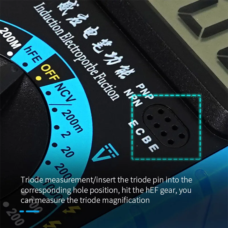 Imagem -03 - Ferramentas Multímetro Digital Alta Precisão Display Lcd Instrumento Multifuncional Power Meter Sunshine-dt-9205e