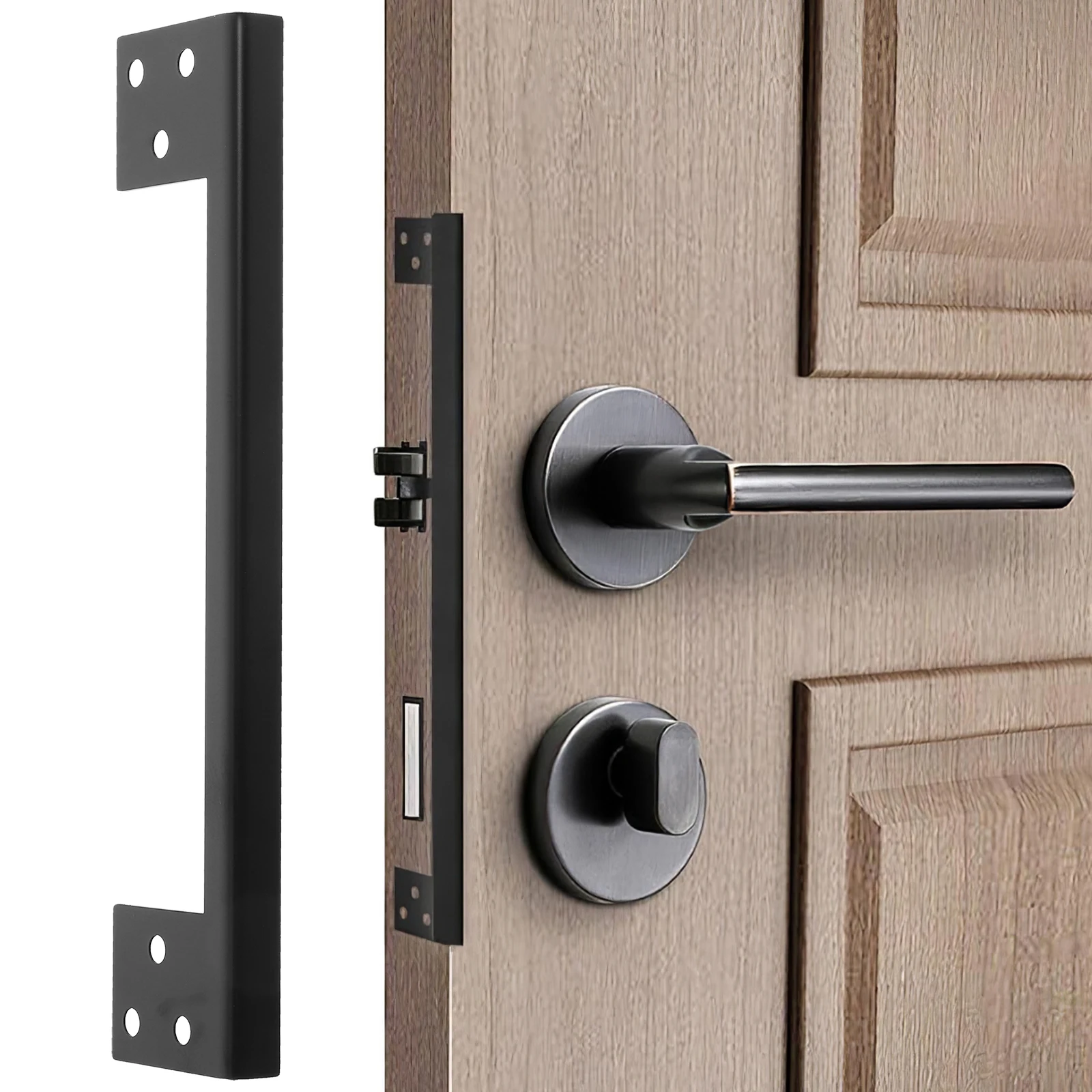 

Door Latch Guard Apartment Security Lock Shield Protective Cover Outswing Invisible