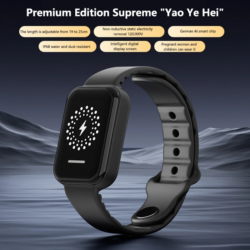 Midea Anti-Static Wristband Wireless Body Static Eliminator Adjustable Built in Battery for All Day Protection Winter Men Women #2