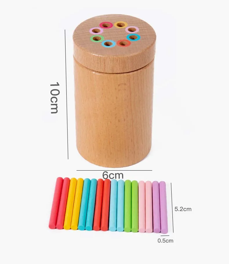 Holz Passende Spielzeuge Montessori Farbe Passenden Sortierung Stick Balance Spielzeug Feinmotorik Mathematik Lernen Pädagogisches Spielzeug Kinder – Detail 14
