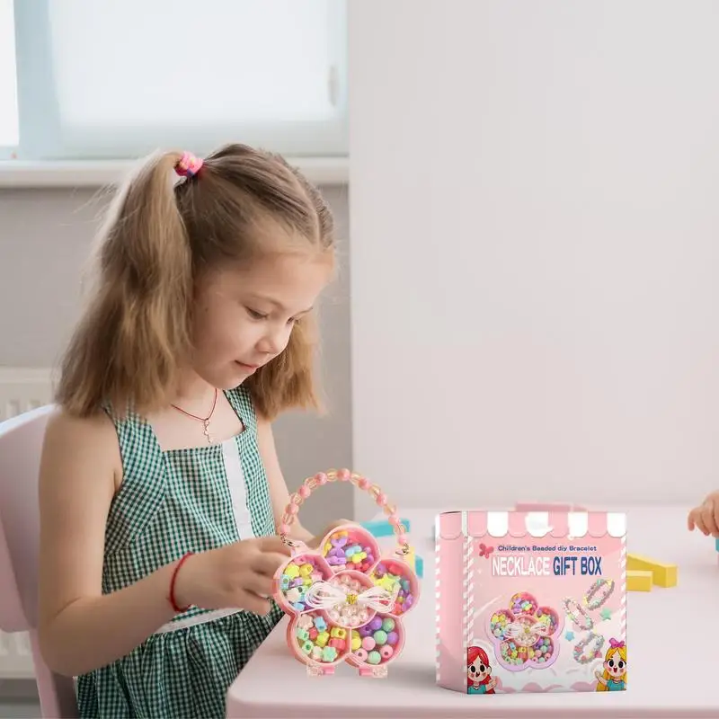 Bunte Perle handgemachtes Set bunte Perlen Armband machen Kit Kinder so tun, als ob und verkleiden Spiel zubehör für Kinder Kinder