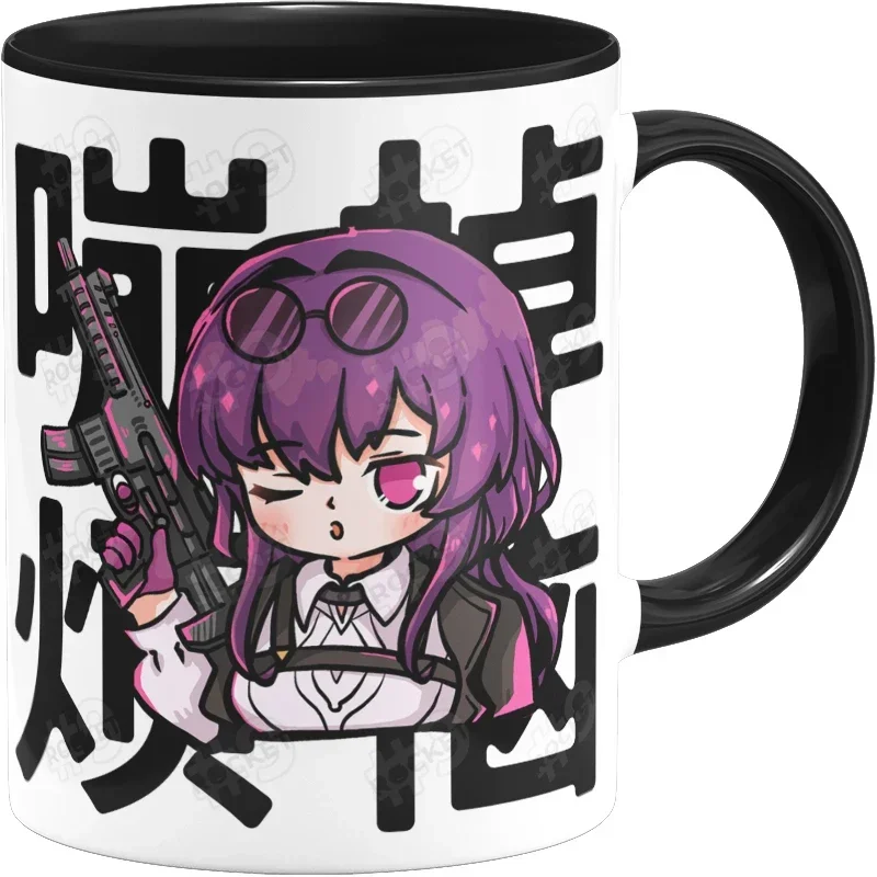 Game Honkai: Star Rail Trailblazer Kafka Cartoon Ceramic Coffee Mug Cup Cosplay Play Water Tumblerful with Spoon Lid Xmas Gift