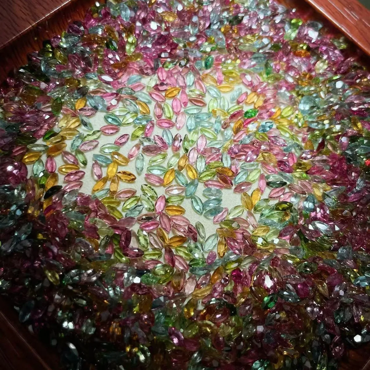 

20PCS/Lot 2x4MM Marquise Cut Candy Color Natural Tourmaline