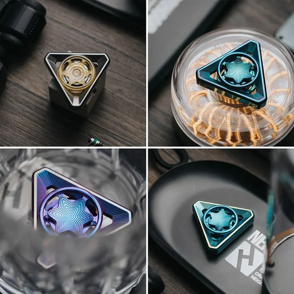 WMEDC SHERIFF Fidget Spinner Stress Relief Toy Gyro Office Desk Accessories Handling Feel Fidget Toys Adults Metal