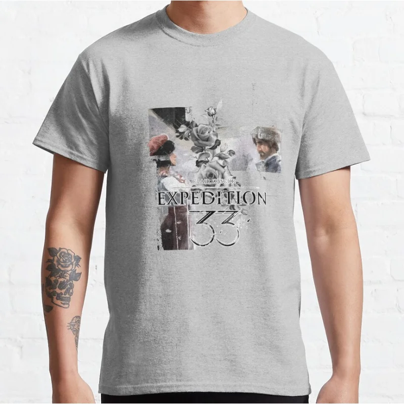 expedition33 Clair Obscur Expedition 33 Dark Fantasy video game T-shirt Gift for Gamer Large size Adult Tops S-6XL - Image 3