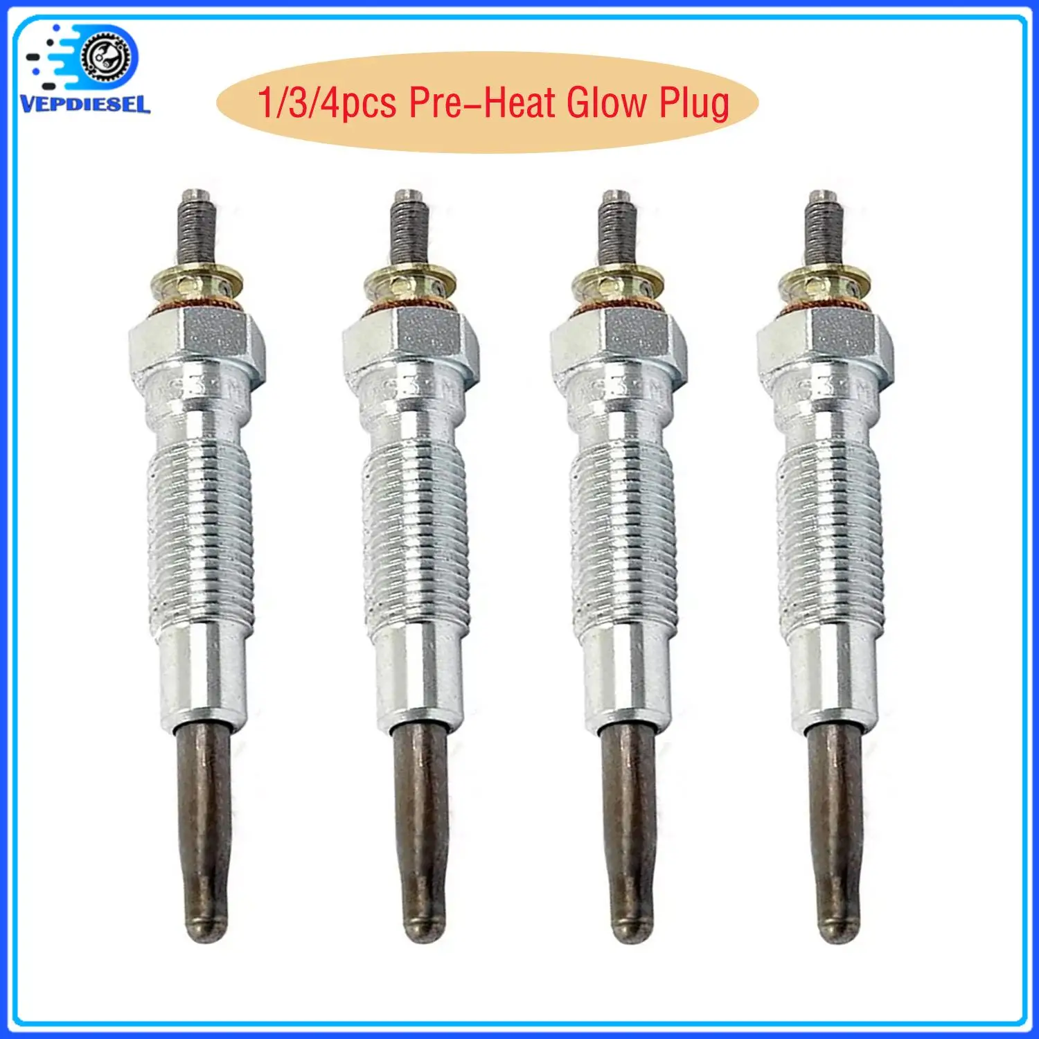 Bujía incandescente de precalentamiento, accesorio MM401621 MM401621-A 5650-040-1621-0, compatible con Tractor Mitsubishi Iseki TL2100 TL2300 TL2500, nuevo, 1/3/4 Uds.